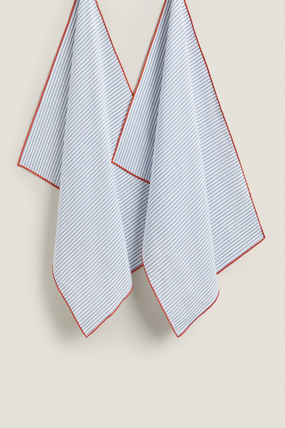 

Хлопковое полотенце с полосками (2 шт.) Zara, синий