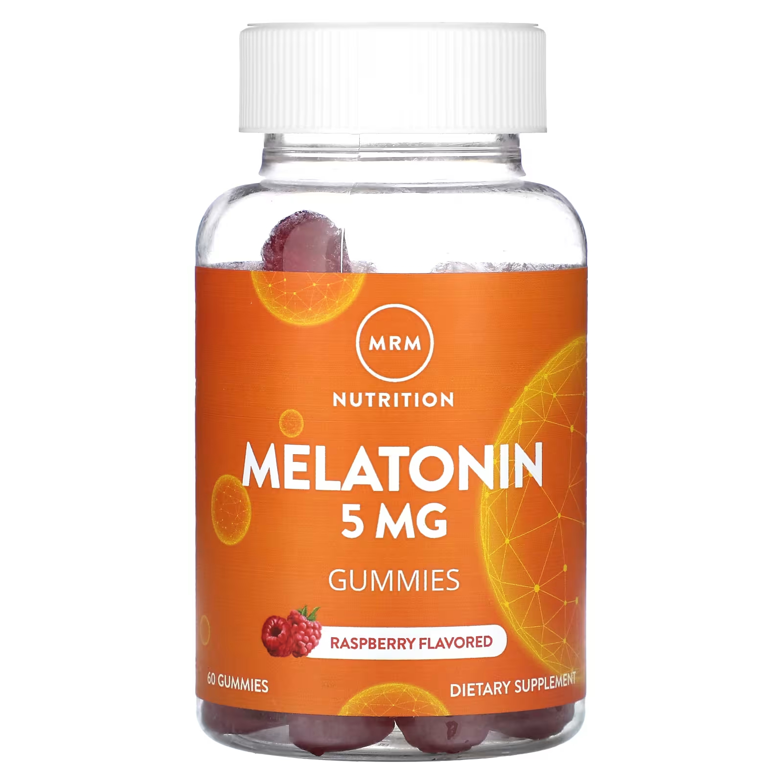 Мелатониновая пищевая добавка MRM Nutrition с малиной, 60 жевательных конфет