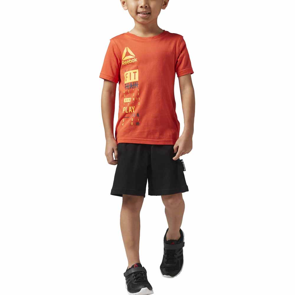 цена Спортивный костюм Reebok Essentials Logo, оранжевый