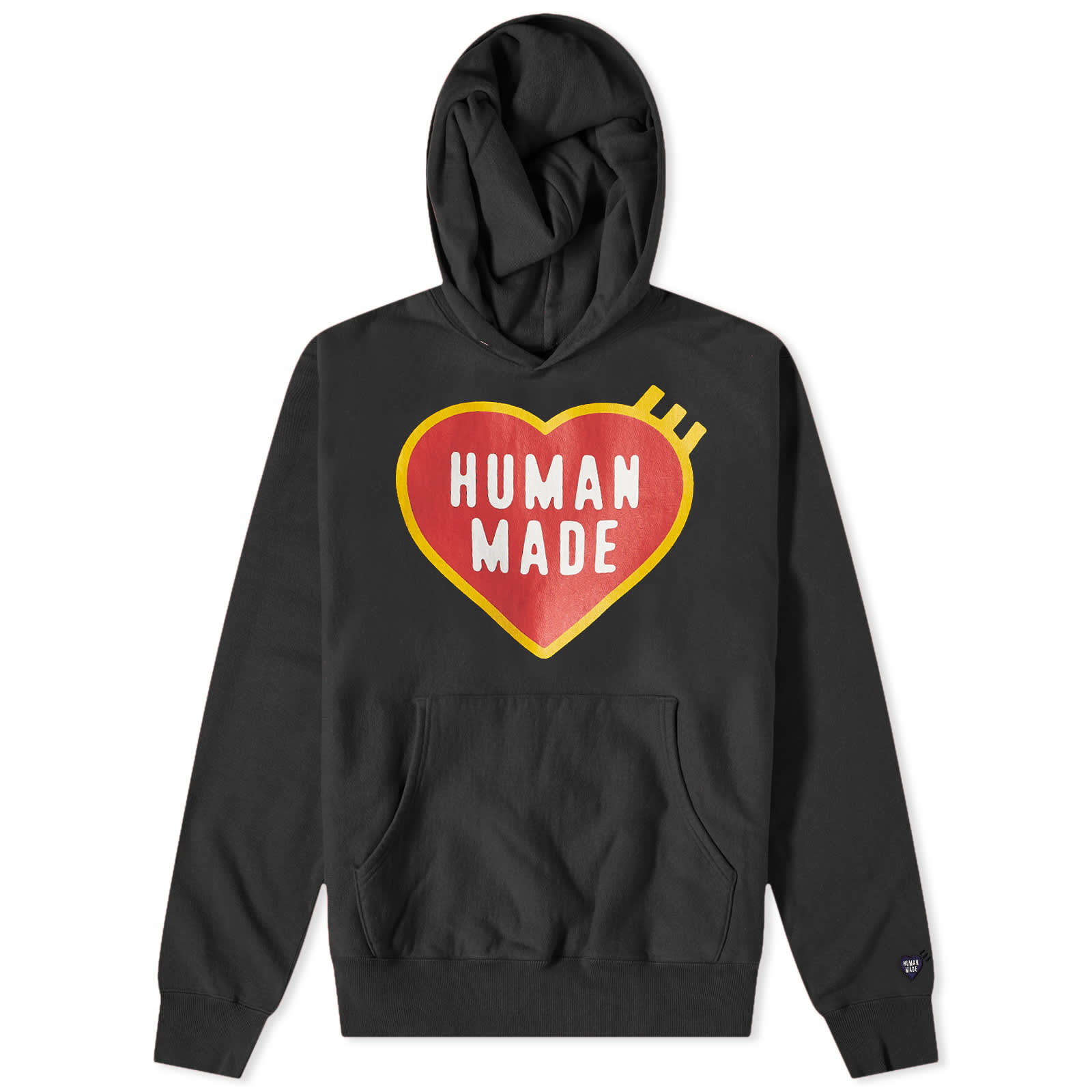Толстовка Human Made Heart Logo, черный human made jacket leather sleeve stitching japanese oversized embroidery men women 1 1 high quality human made top
