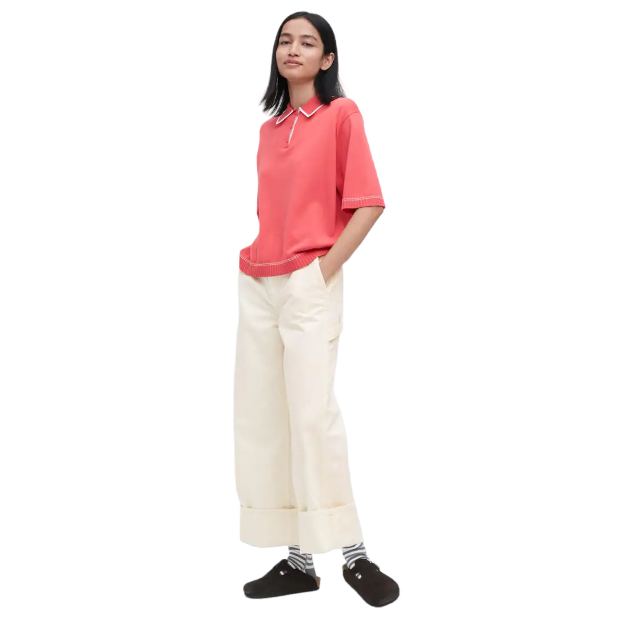 

Брюки Uniqlo x JW Anderson Relaxed Fit Painter, бежевый