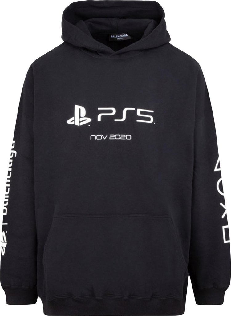 Худи Balenciaga Playstation Boxy Hoodie 'Black', черный - фото