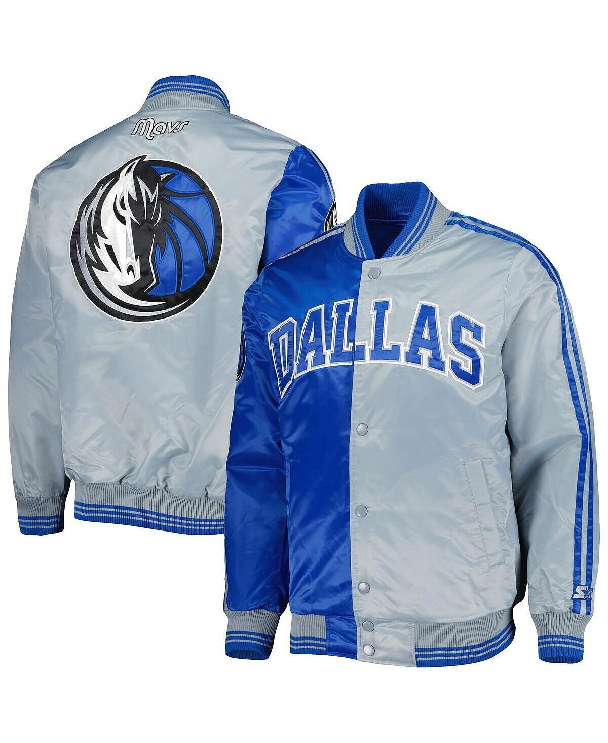 

Мужская королевская серая куртка dallas mavericks fast break satin full-snap Starter, мульти