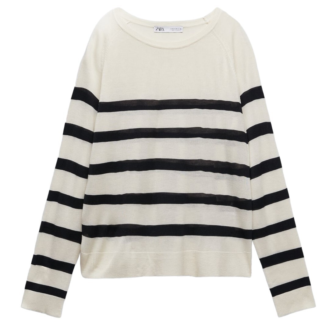 Свитер Zara Basic Knit, темно-синий/белый свитер zara kids basic темно синий