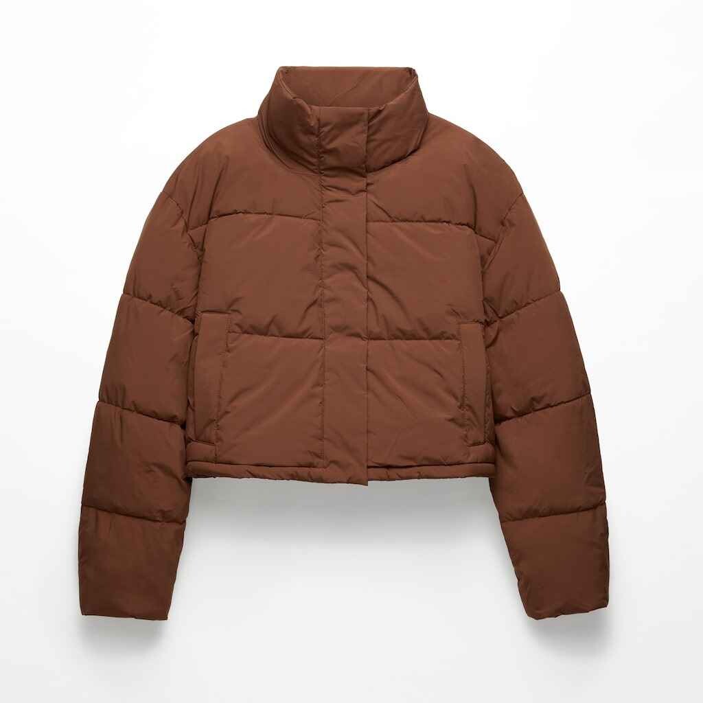

Куртка Oysho PrimaLoft Water-repellent Crop Padded, коричневый