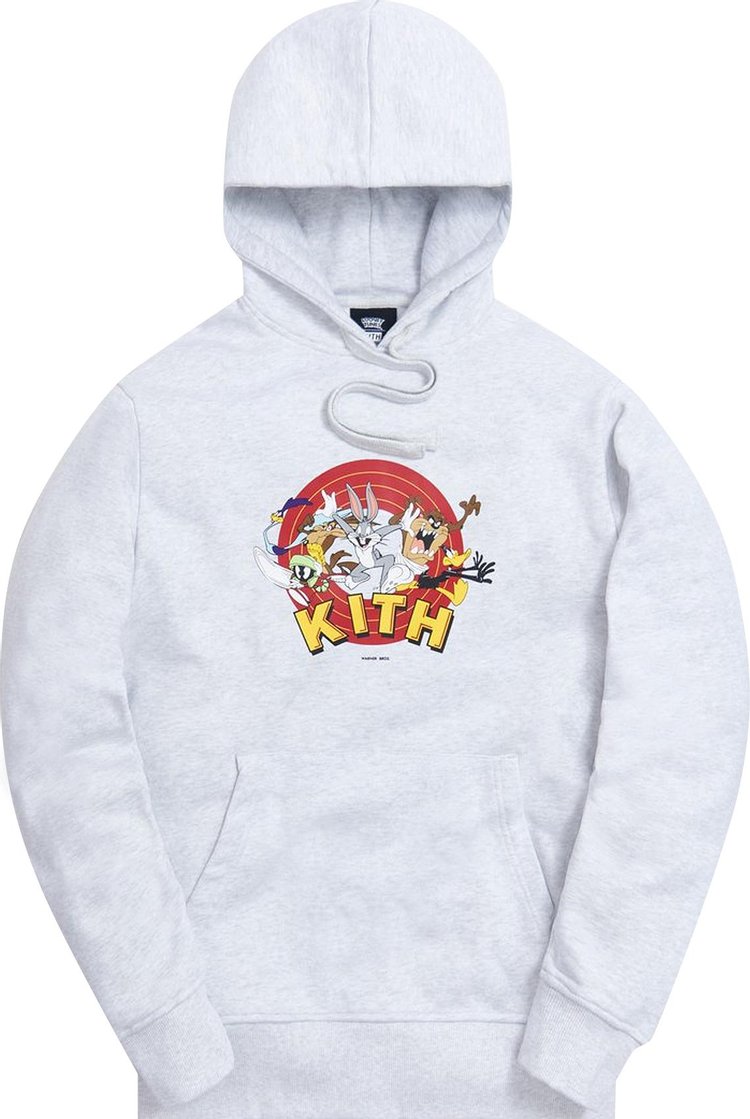 Худи Kith x Looney Tunes That's All Folks Hoodie 'Heather Grey', серый - фото