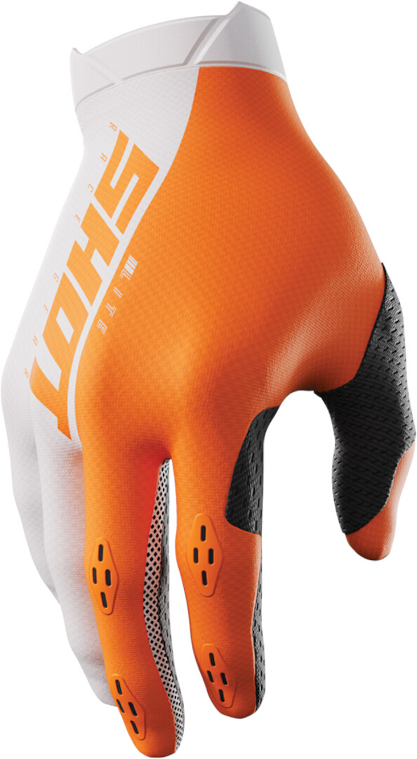 перчатки shot core с логотипом черный оранжевый Перчатки Shot Lite с логотипом, оранжевый/белый