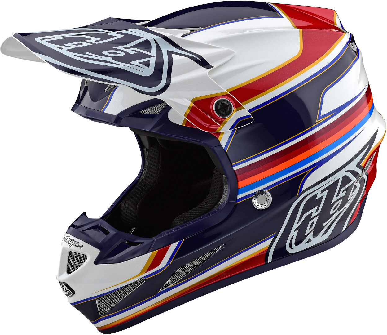 

Troy Lee Designs SE4 Speed MIPS Шлем мотокросса, белый/красный/синий