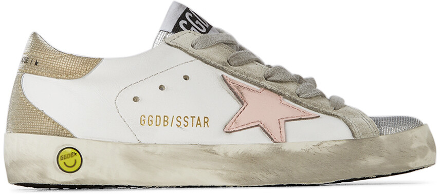 

Детские белые кроссовки Super-Star Classic Spur Golden Goose