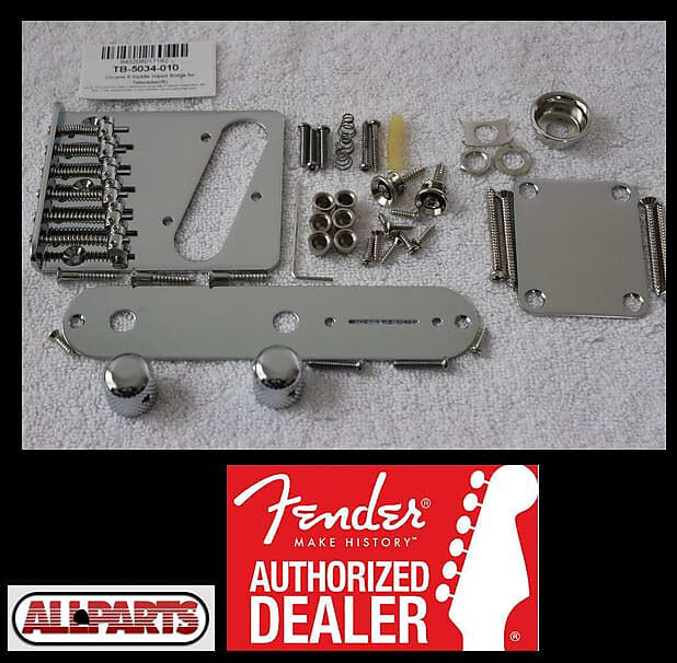 

Allparts/Fender 6 Saddle Top Load Tele Hardware Set - Мост для импорта - Chrome TB-5034-010 TB-5034-010 Allparts 6 Saddle Top Load Tele Bridge