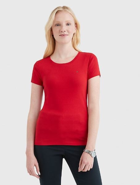 

Футболка с круглым вырезом Tommy Hilfiger Essential Favorite, красный