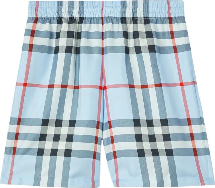 

Шорты Burberry Check Silk Shorts 'Pale Blue', синий