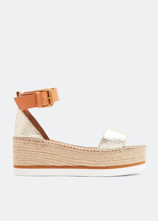 

Сандалии SEE BY CHLOÉ Glyn platform sandals, золотой