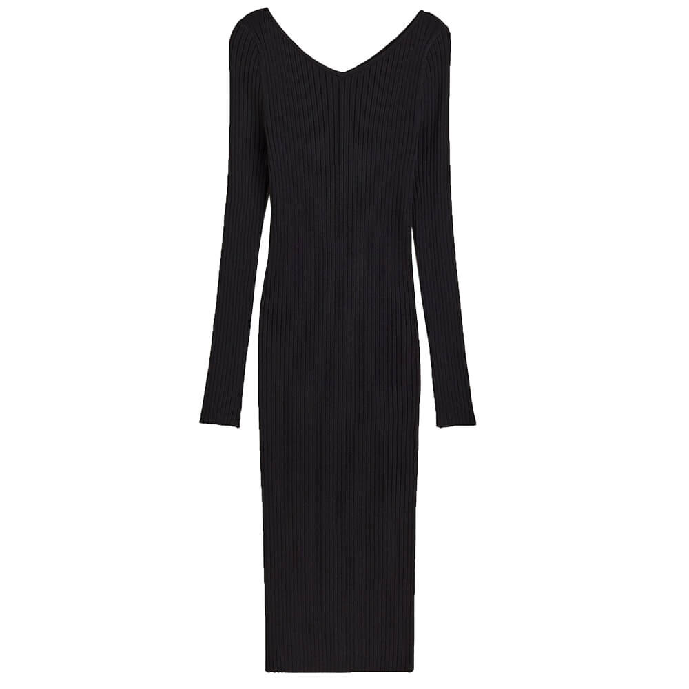 

Платье H&M Ribbed Bodycon, черный