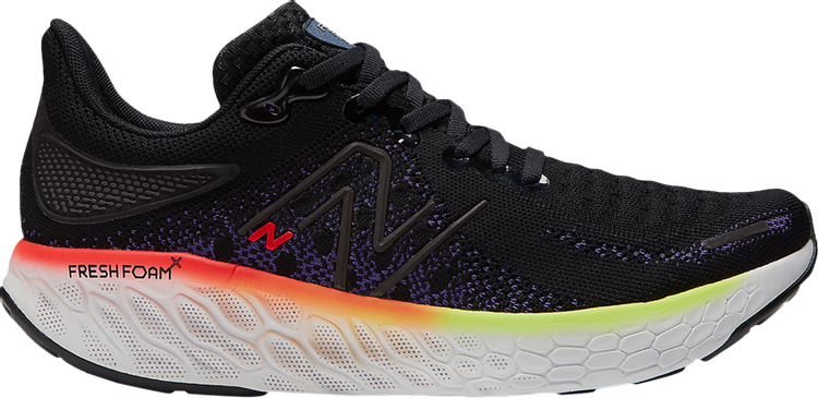 Кроссовки New Balance Fresh Foam X 1080v12 'Black Red Pixel Green', черный - фото