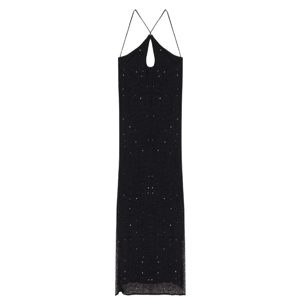 

Платье Pull&Bear Mesh Mid Length, черный