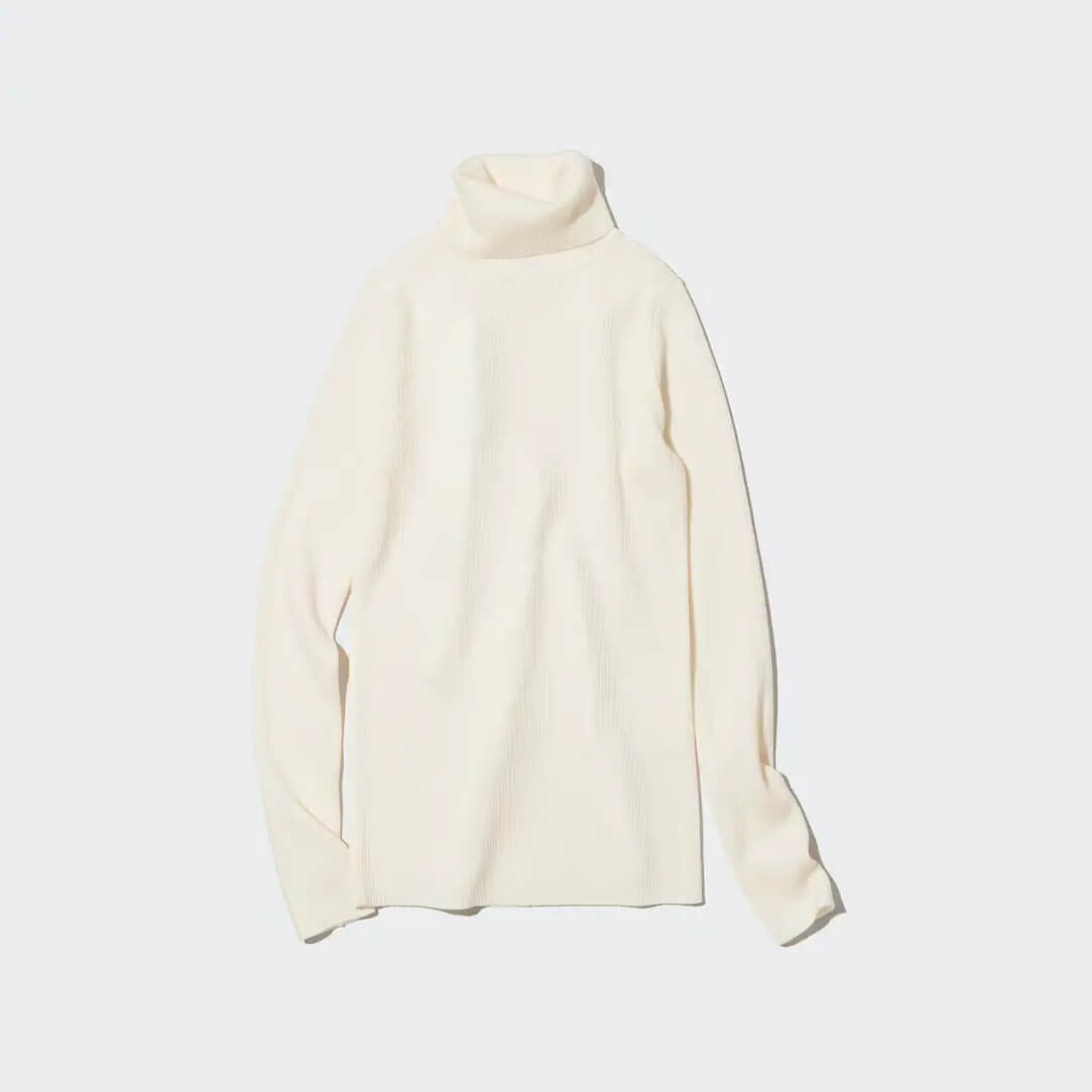 

Джемпер Uniqlo Extra Fine Merino Ribbed Turtleneck, кремовый (Размер L)