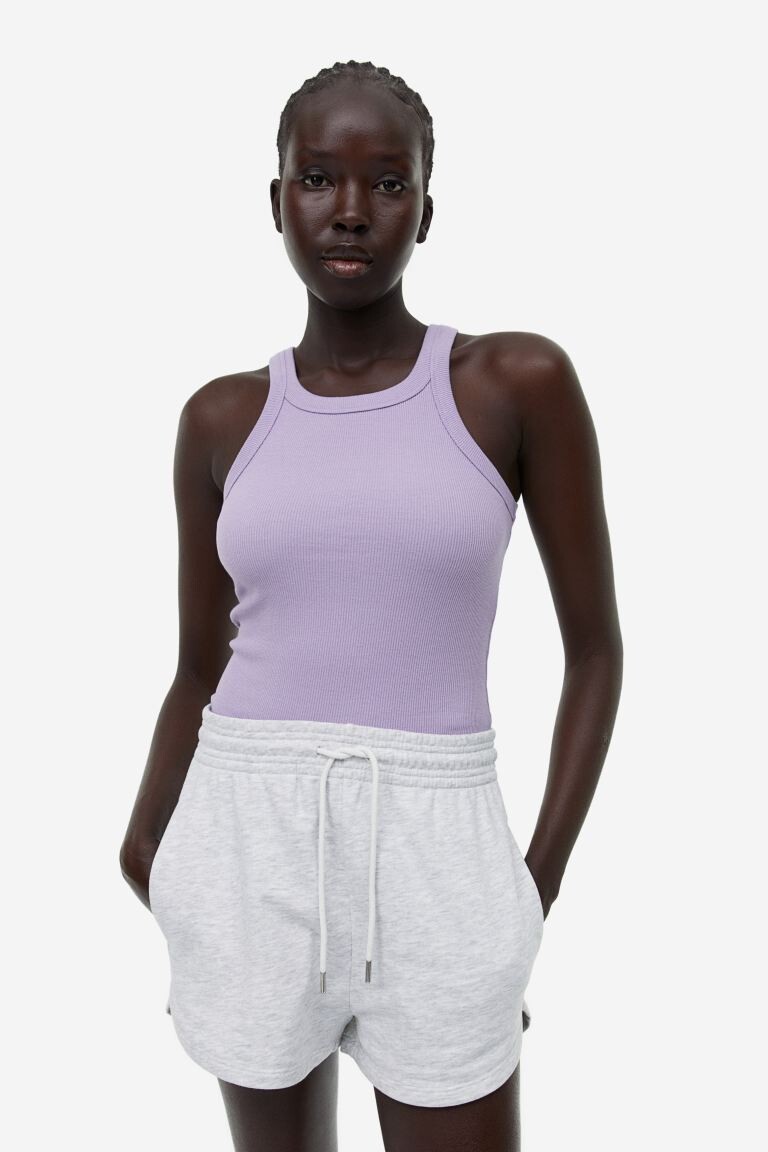 

Майка в рубчик H&M, светло-фиолетовый