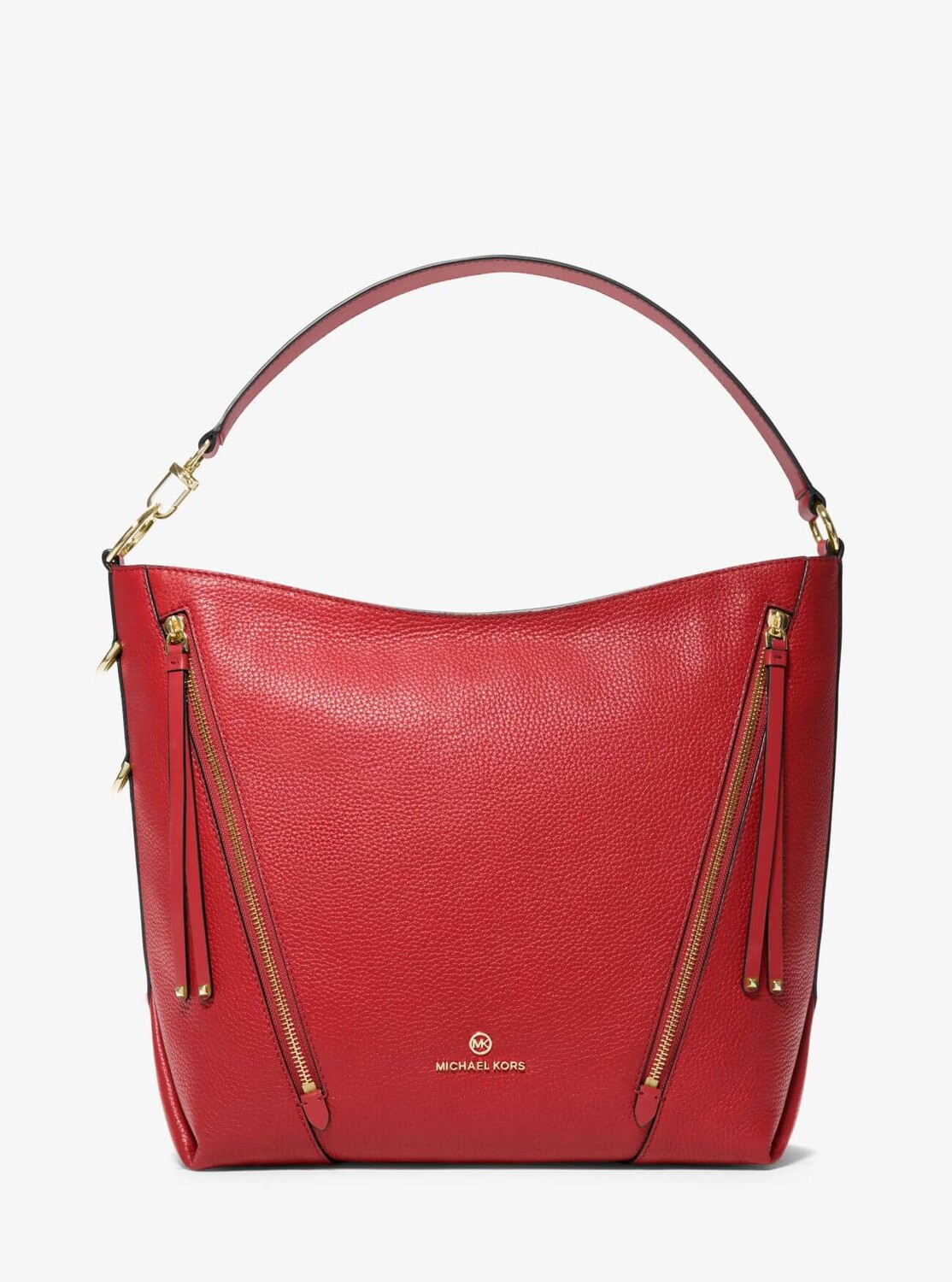 

Сумка Michael Michael Kors Brooklyn Large Pebbled Leather Shoulder, красный