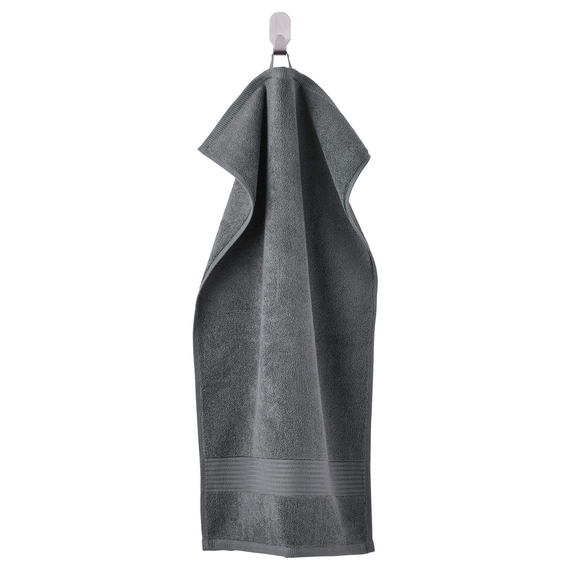 Полотенце для рук IKEA Fredriksjön 40x70 см, темно-серый поглощающее пот полотенце для спортзала 25 110 см удлиненное толстое быстросохнущее мягкое впитывающее пот полотенце для бега с двенадцатью