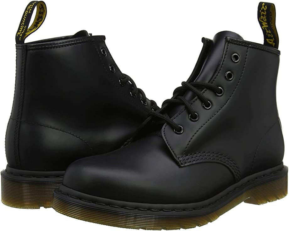 ботинки dr martens 1461 smooth leather platform бордовый размер 42 eu Ботинки 101 Smooth Leather Dr. Martens, черный