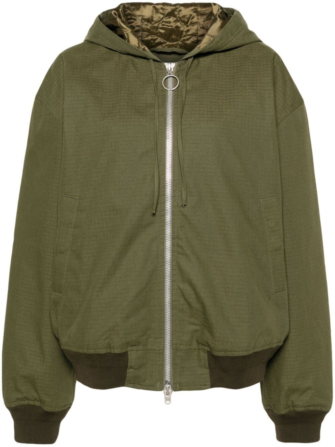 

Пуховик из рипстопа Acne Studios, зеленый