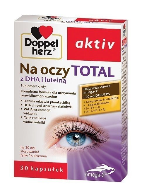 цена Doppelherz aktiv Na oczy Total лекарство для улучшения зрения, 30 шт.
