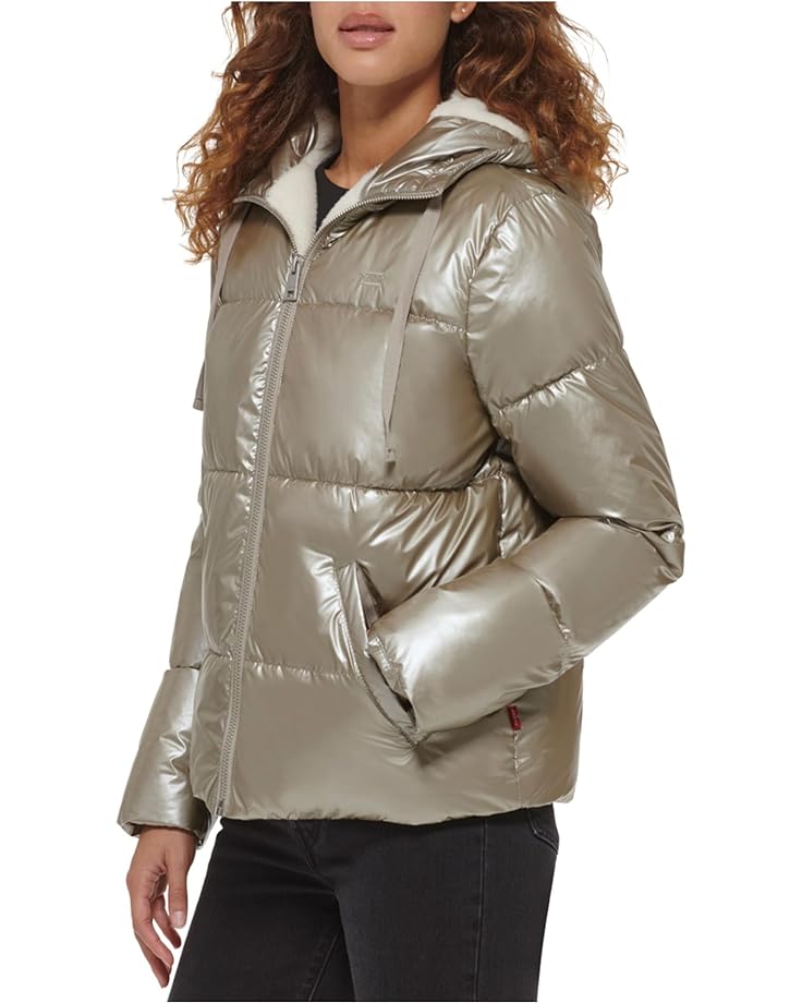 Пуховик Levi's Quilted Hooded Bubble, цвет Light Gold