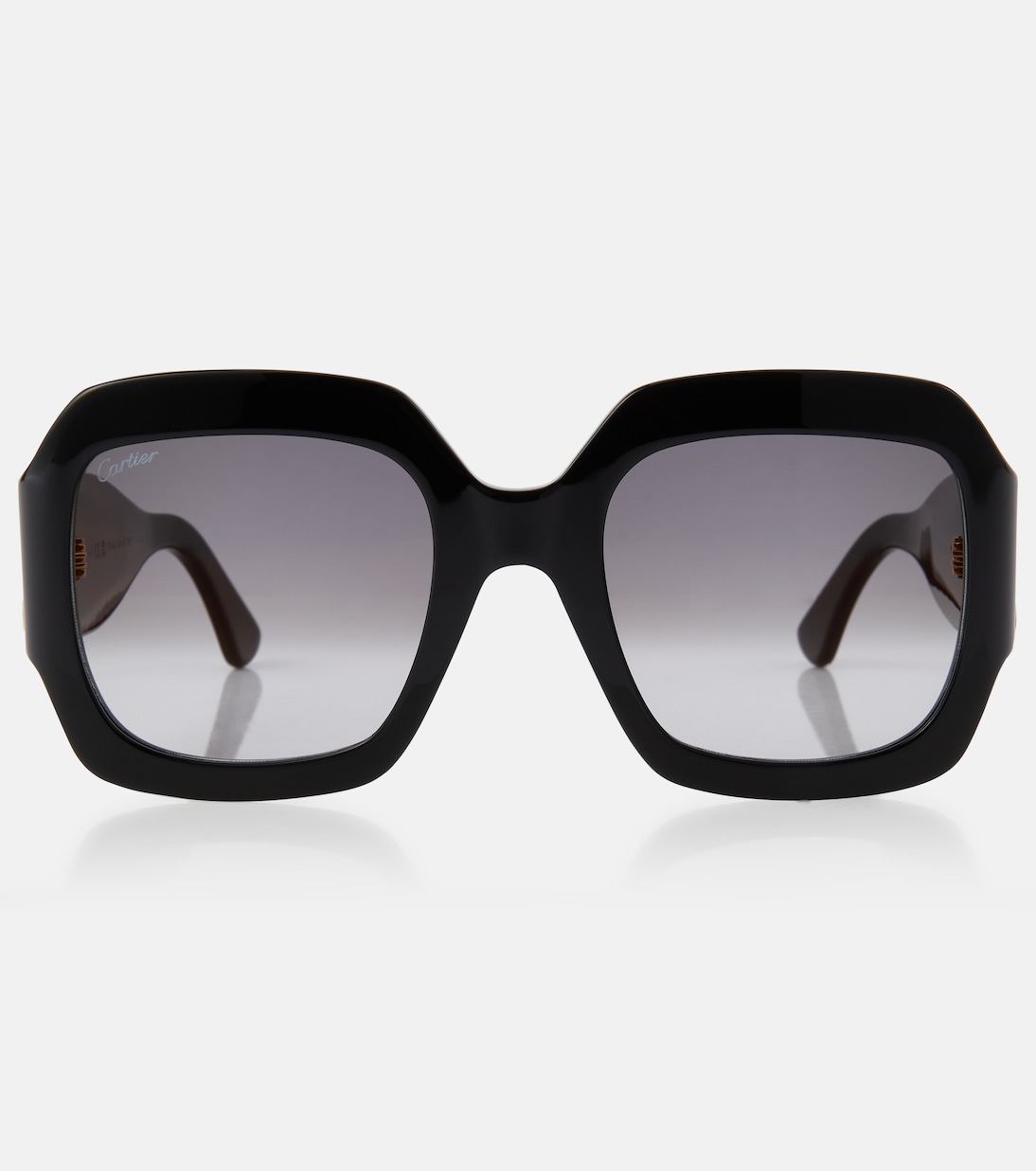41 eyewear фиолетовый черный Солнцезащитные очки signature в квадратной оправе Cartier Eyewear Collection, черный