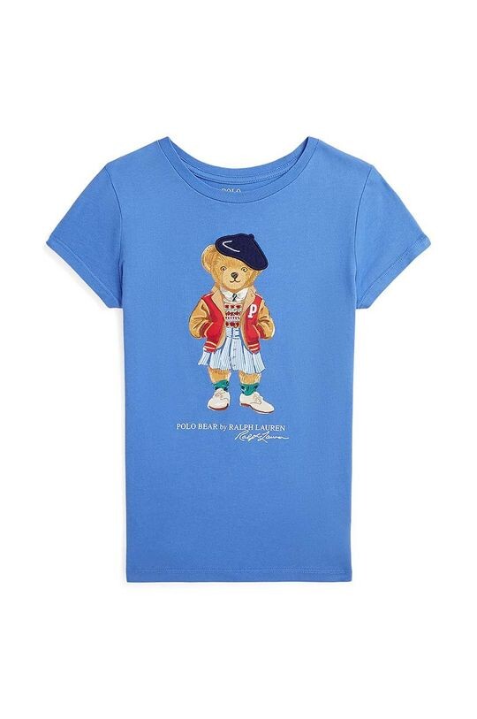 

Детская хлопковая футболка Polo Ralph Lauren, синий