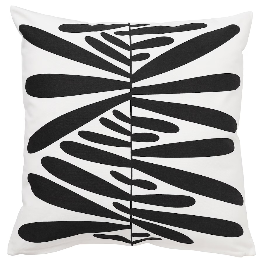 Чехол на подушку Ikea Majsmott, 50x50 см, белый/черный силиконовый чехол черно белый узор на meizu mx6 мейзу мх6