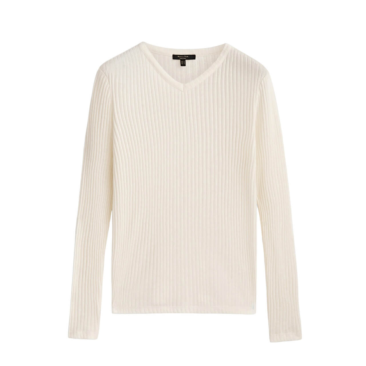 

Лонгслив Massimo Dutti, кремовый