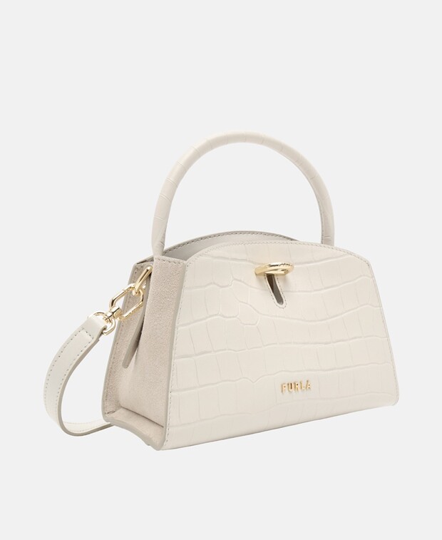 

Кожаная сумка-тоут Furla, цвет Wool White