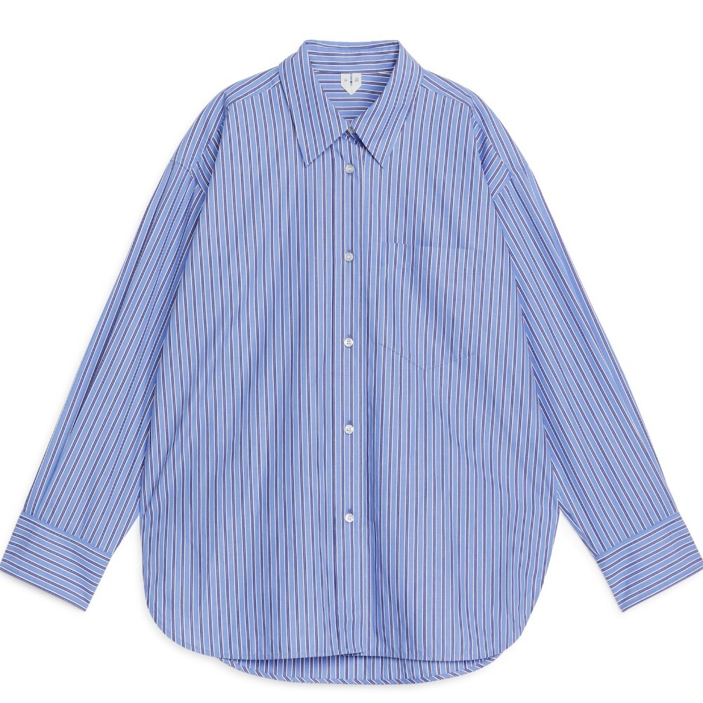 

Рубашка Arket Oversized Cotton, синий