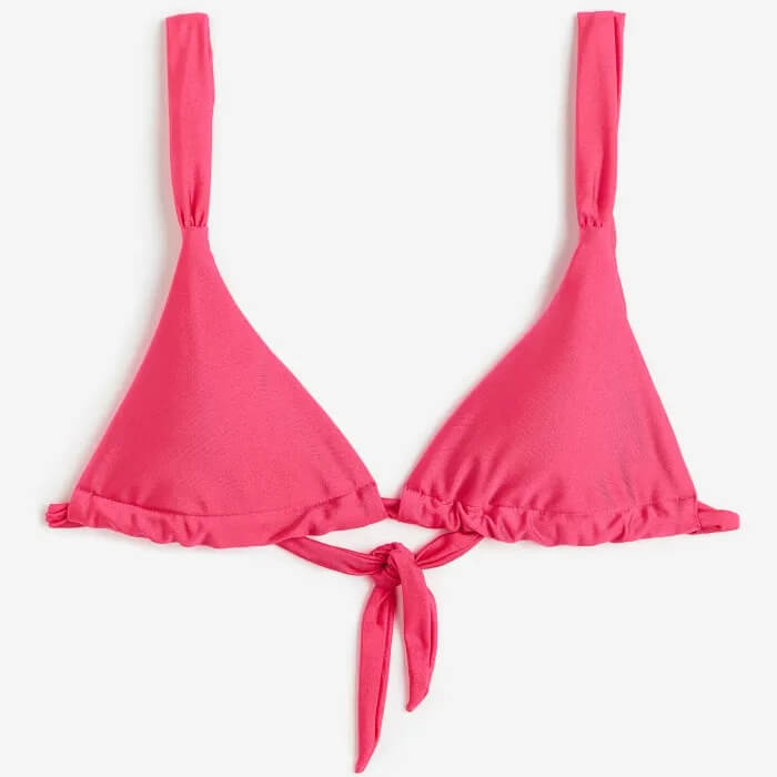 Лиф H&M Padded Triangle Bikini, розовый