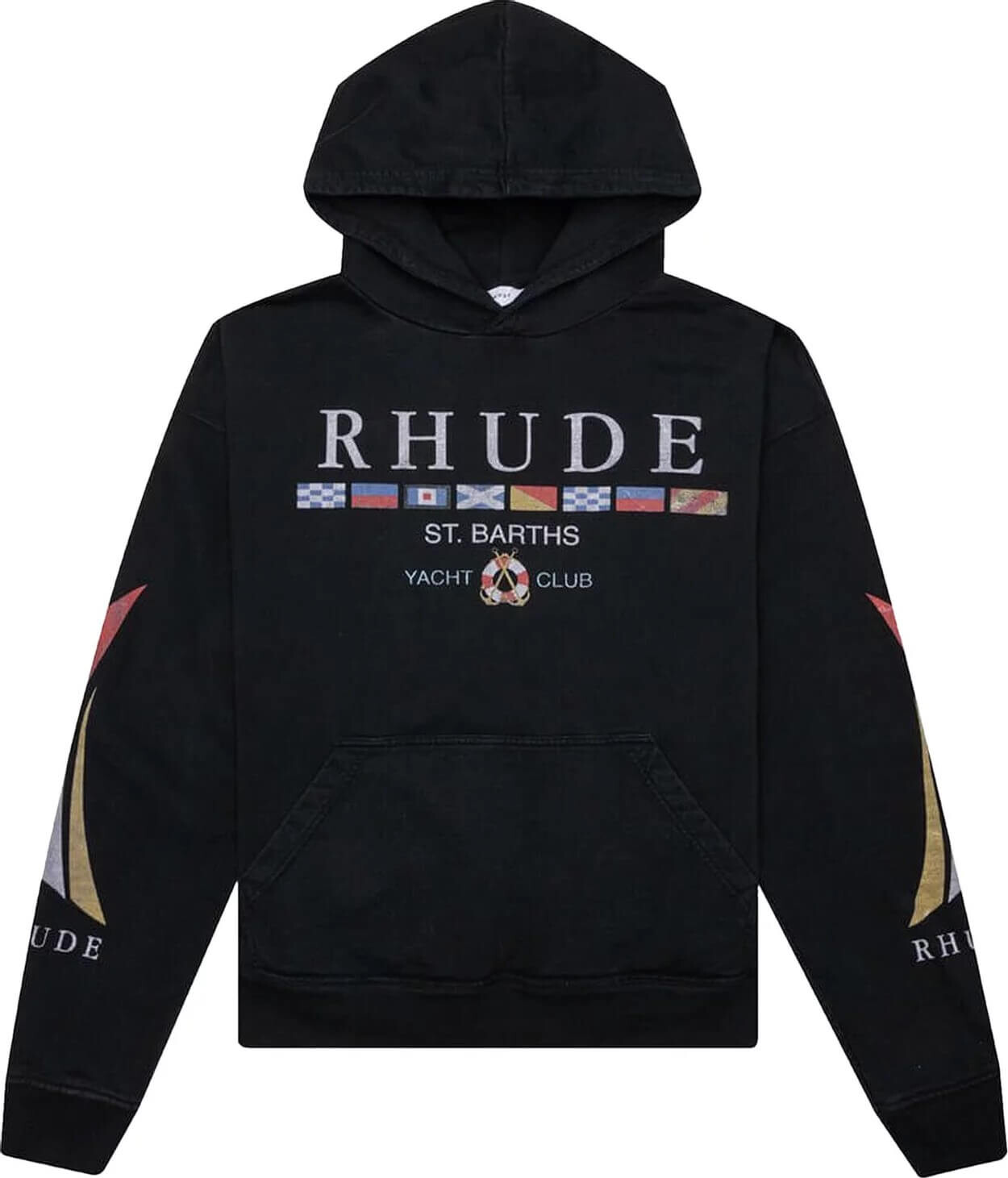 

Худи Rhude Yacht Club, винтажный черный