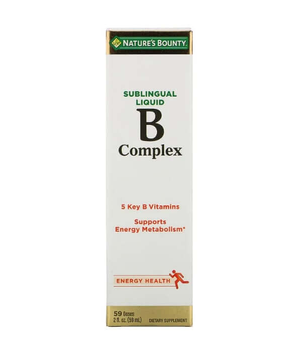 B-комплекс, сублингвальная жидкость, 2 жидких унции (59 мл), Nature's Bounty комплекс витаминов для поддержания спокойствия эвалар l триптофан витамины группы b 60 шт