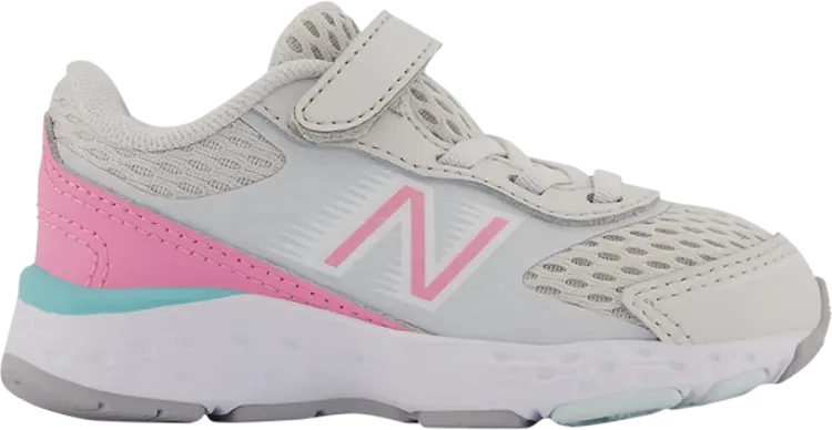 

Кроссовки New Balance 680v6 Bungee Toddler Wide 'Nimbus Cloud Bubblegum', серый