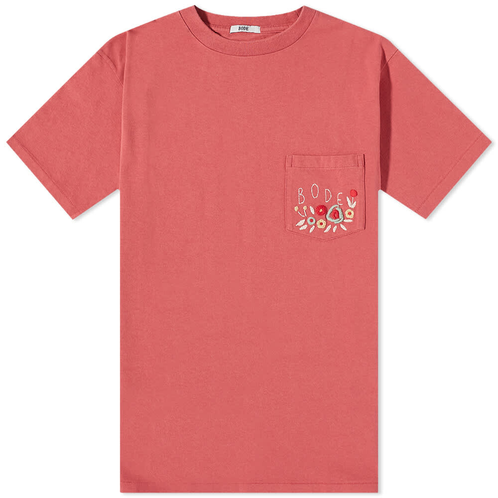

Футболка BODE Rosette Logo Pocket Tee, Красный