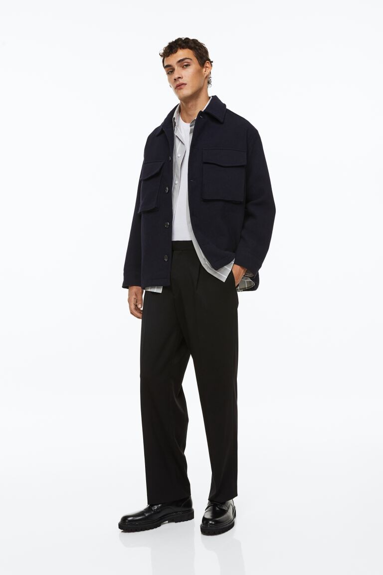 

Брюки прямого кроя H&M, черный