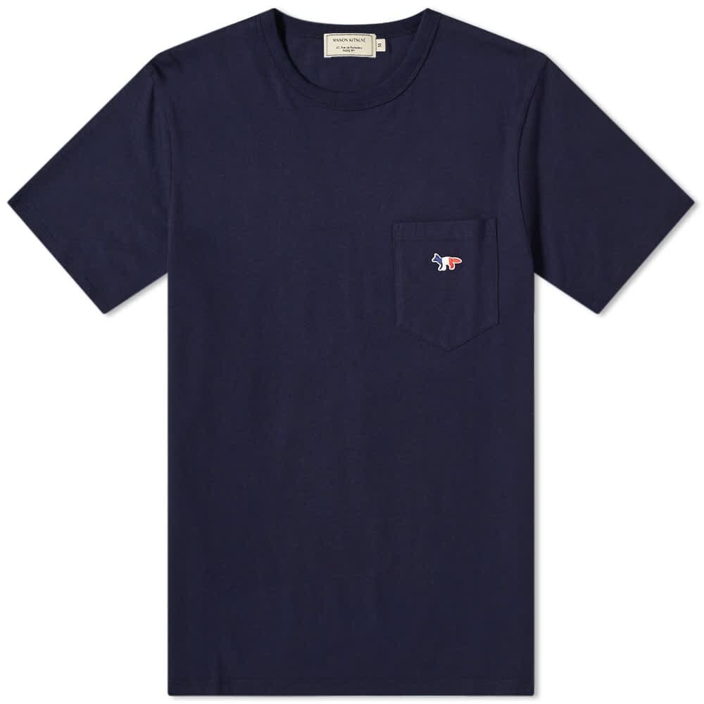 

Футболка Maison Kitsuné Tricolour Fox Patch Tee, Черный