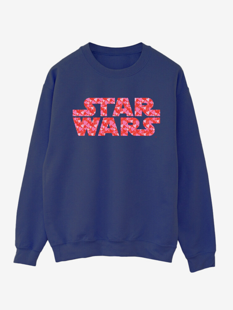 

NW2 Star Wars Heart Logo Взрослая темно-синяя толстовка с принтом George., нави, Синий