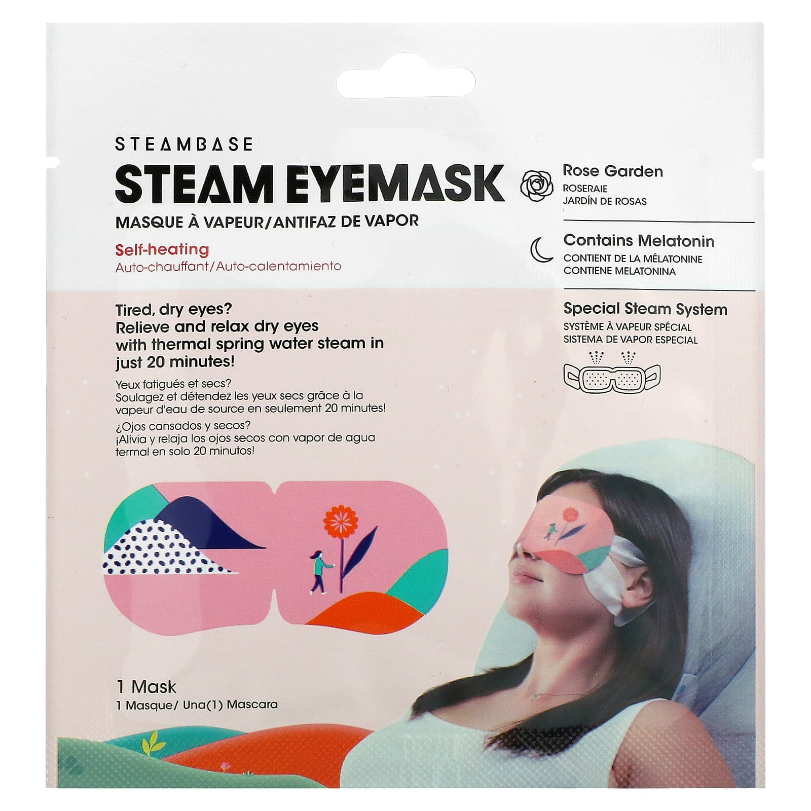 Паровая Маска Steambase Rose Garden для глаз steambase паровая маска для глаз без запаха 1 маска