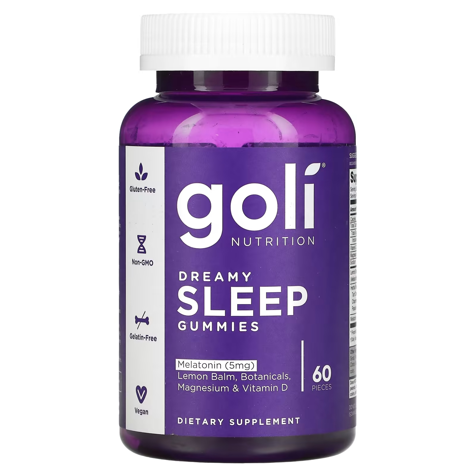 Goli Nutrition Жевательные таблетки для сна Dreamy, 60 шт goli nutrition жевательные мармеладки тройного действия для иммунитета 60 шт