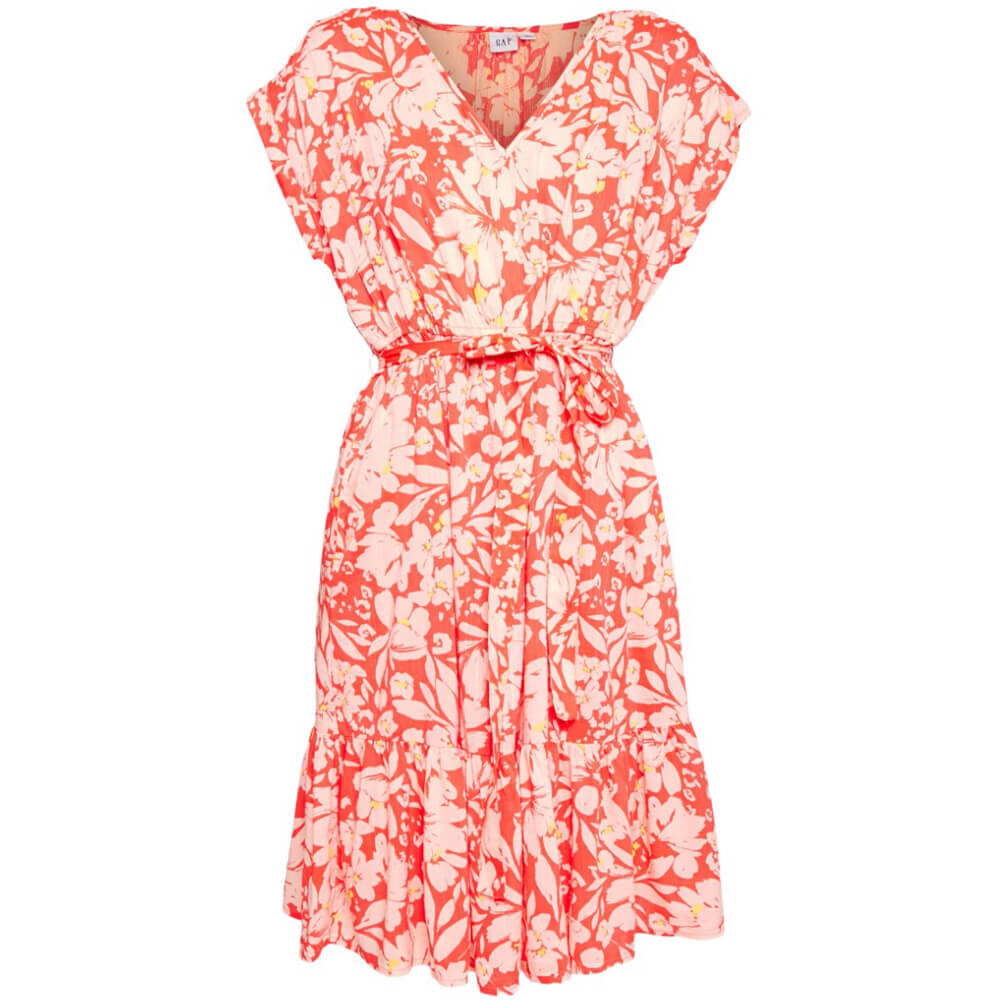 

Платье Gap Tie Waist, коралловый