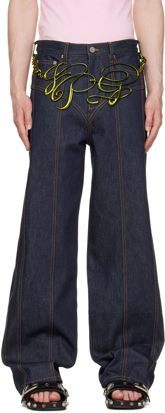 

Синие джинсы 'The JPG Raw Jeans' Jean Paul Gaultier