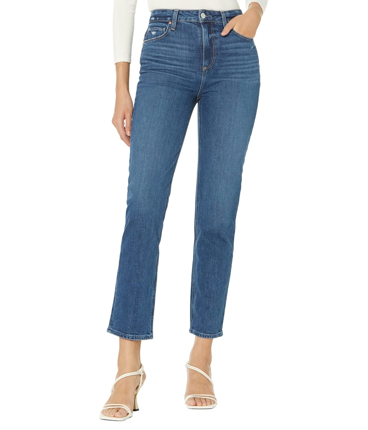 

Джинсы Paige, Stella Straight in Miss You Distressed