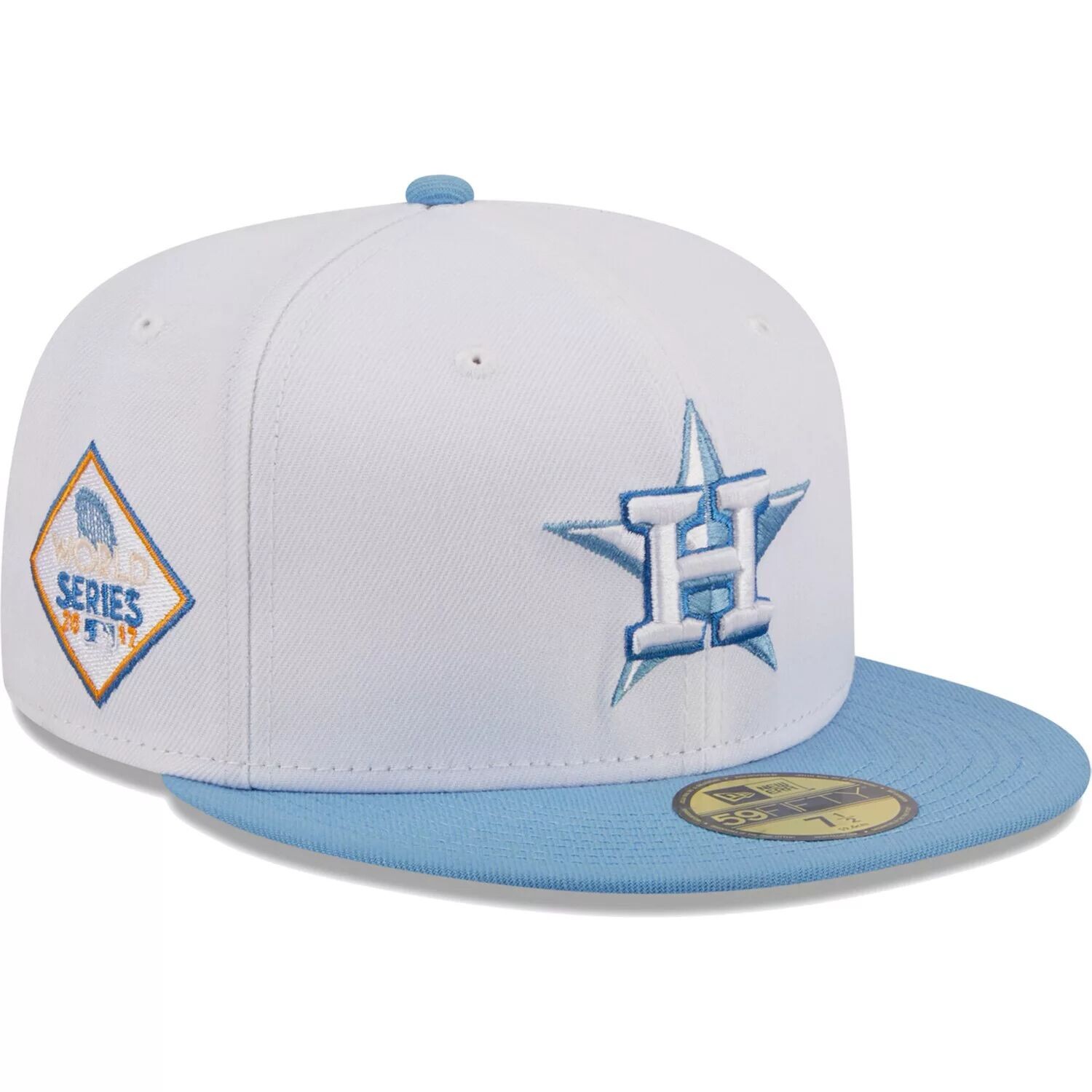

Мужская приталенная шляпа New Era White Houston Astros Sky 59FIFTY