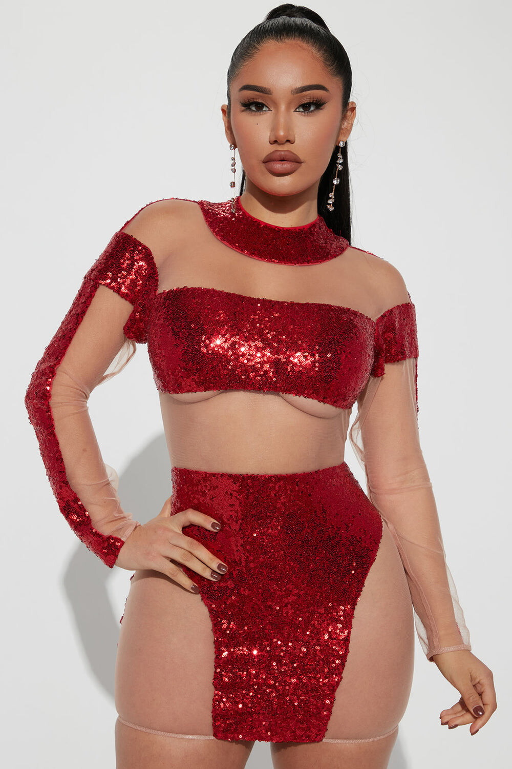 

Мини платье Fashion Nova GW22X2334, красный
