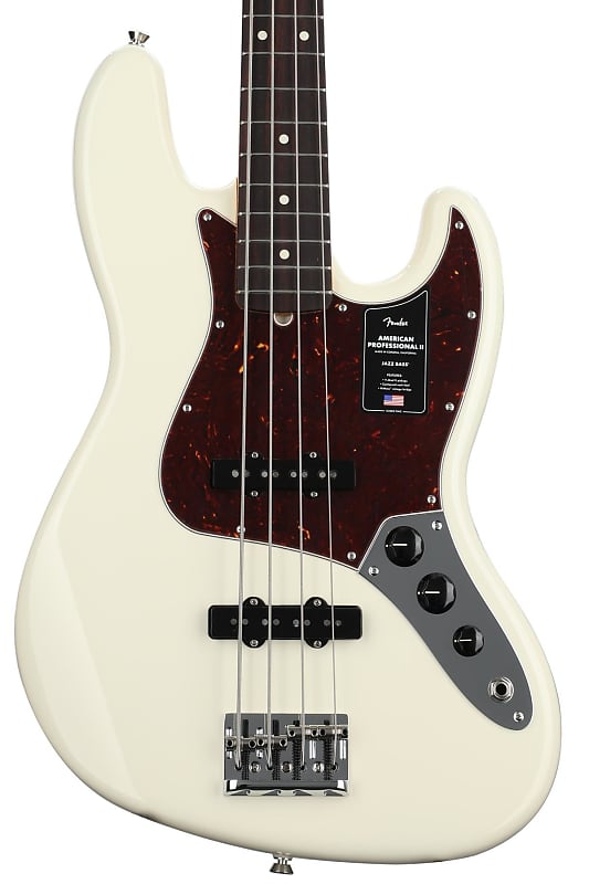 Бас-гитара Fender American Professional II Jazz Bass — олимпийский белый с палисандровой накладкой 0193970705 - фото